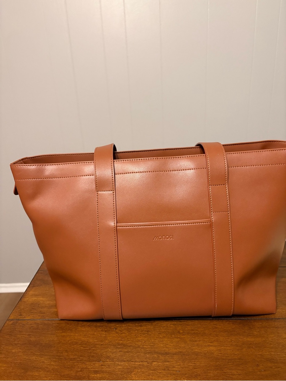 Mansur Gavriel Cognac Leather Tote Bag - Picture 3 of 6